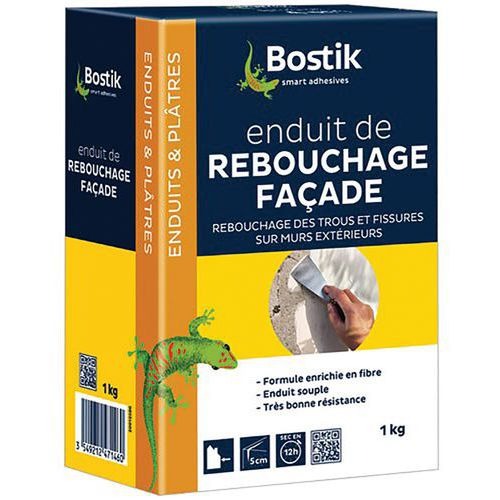 Enduit rebouchage façade poudre Bostik 1kg